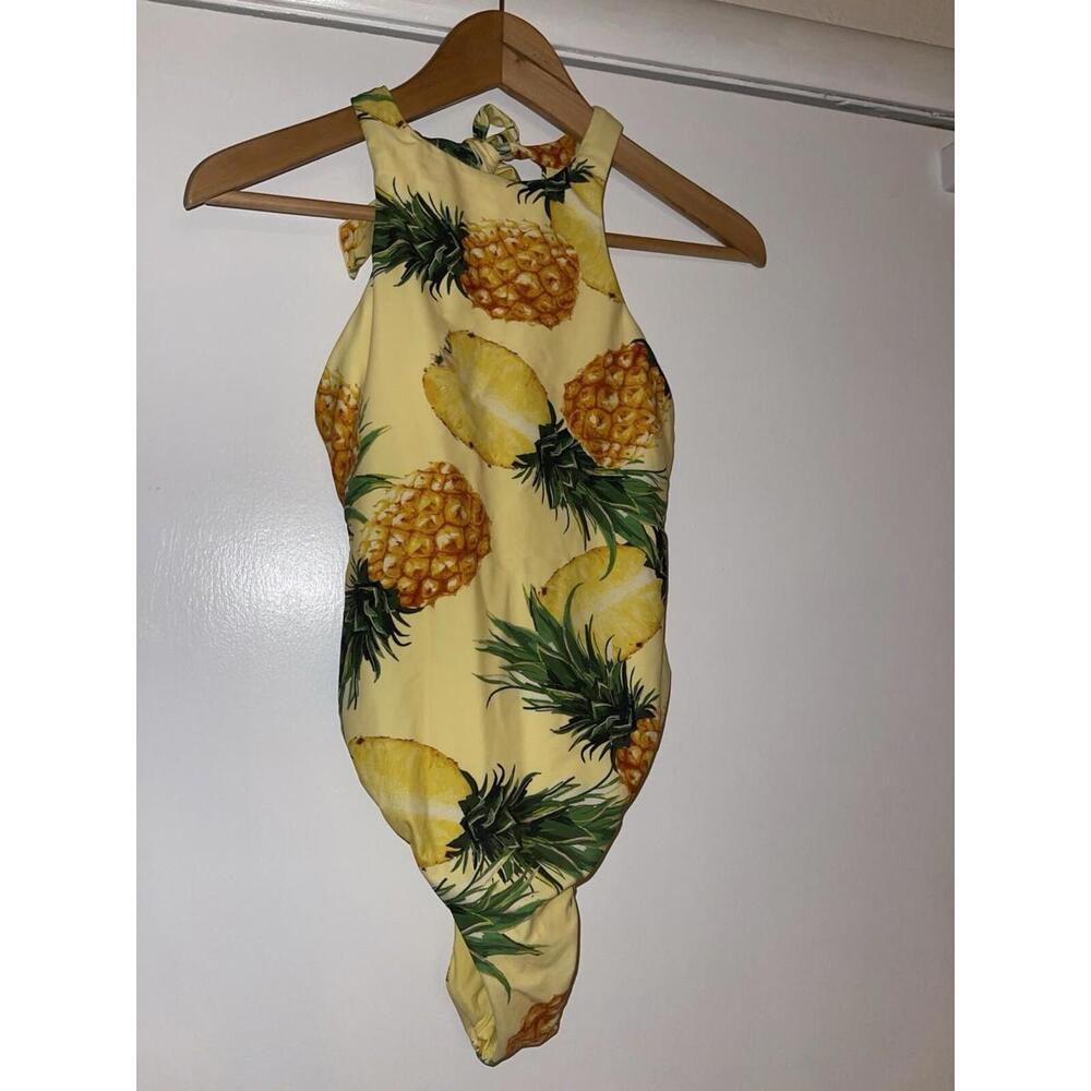 Anthropologie Pineapple Print One-Piece Swimsuit